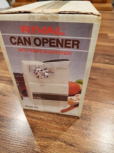 Vintage Rival Electric Can Opener w/Knife Sharpener Model 782 NEW In BOX Almond - Picture 5 of 6