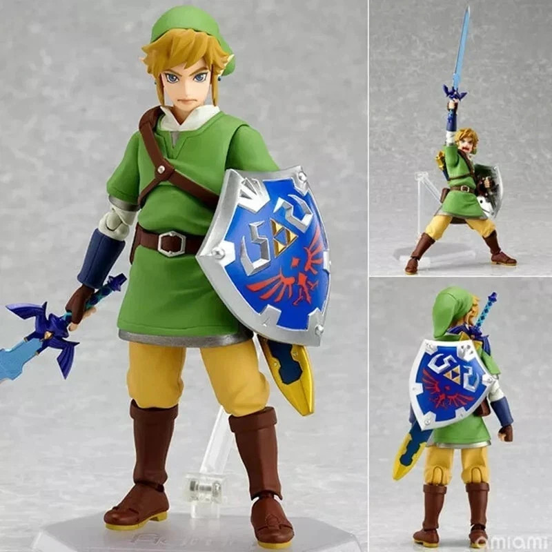Statuette Zelda Link figurine de 14 cm articulée avec épée collector PVC