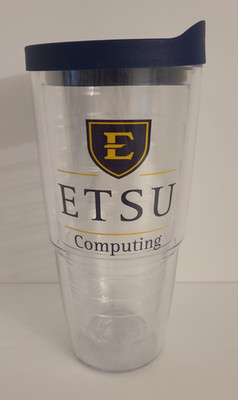 ETSU Computing Tervis Tumbler  24 oz With Blue Lid, Excellent Condition
