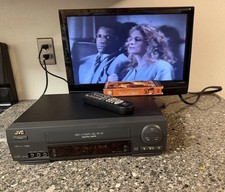 JVC HR-A56U VCR 4-Head Hi-Fi  Tested Remote Heavy Duty Cables Pro-Cision 19 