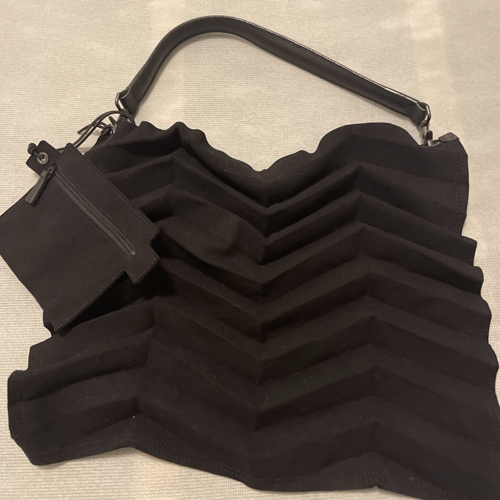 issey miyaki pleats please accordion shoulder bag with coin purse