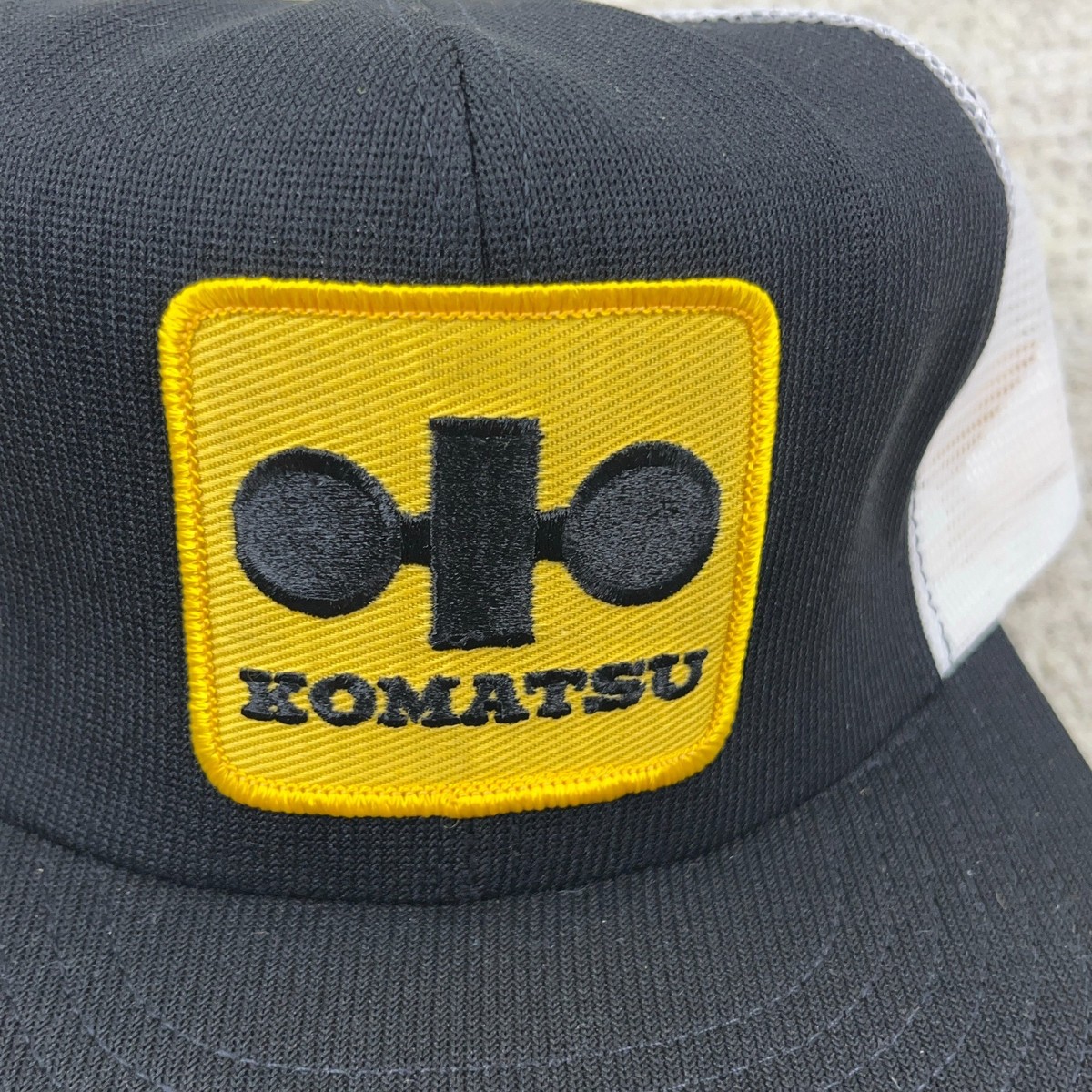 Vintage Komatsu Trucker Hat Made In USA Coal Mining Cap 80s Patch
