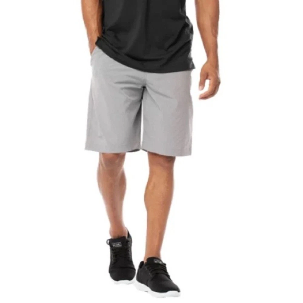 TravisMathew Beck Hybrid Active Golf Wicking Shorts Light Gray Men's Size 38