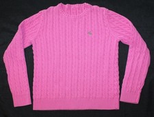 Ladies Polo Ralph Lauren pink cableknit sweater