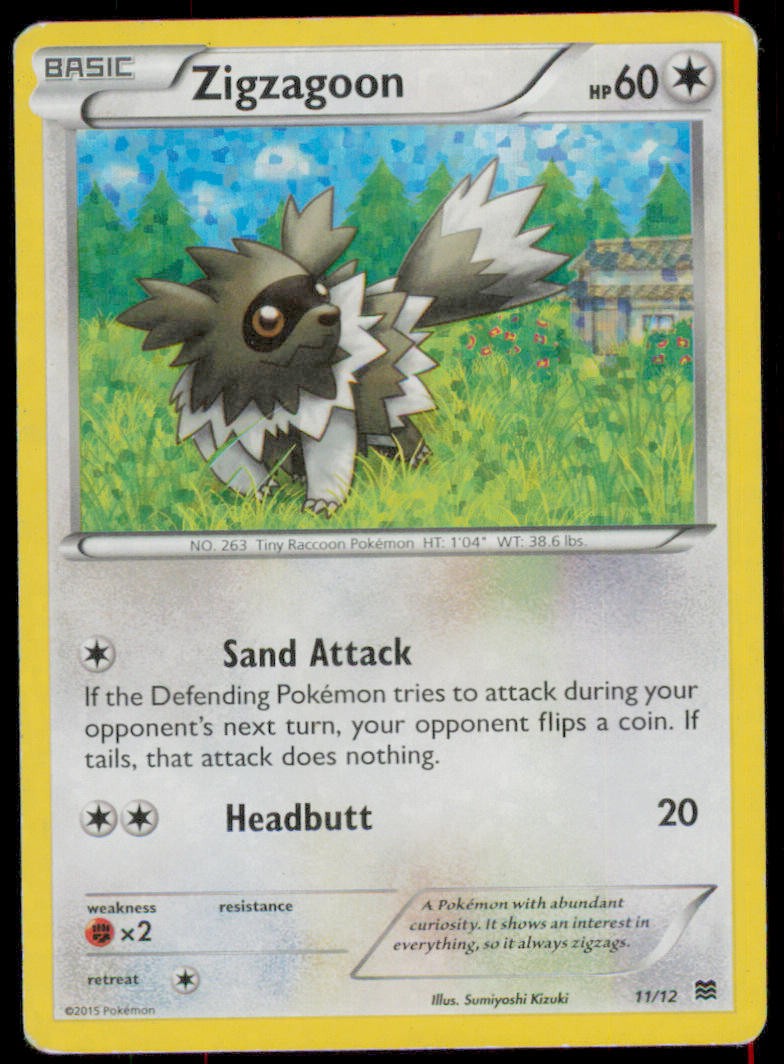 Zigzagoon 11/12 Holo Promo McDonald's Promos 2015 Pokemon Heavily Played