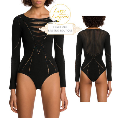 SPORTY LACING NET BODY by Wolford black schwarz Transparent Netz Design black S