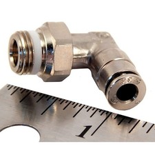 Camozzi, S6520-4-1/8, Fitting, Airline, Metric, 90 Elbow, 4 mm OD Tube X 1/8 BS