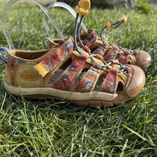 Keen Sandals Newport H2 Youth Kids Sz 2 Orange Peeliking Outdoor READ DESC.