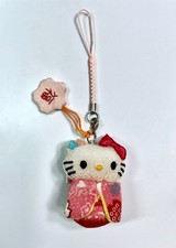 Sanrio HELLO KITTY Geisha Doll Charm Ornament Japanese Kimono
