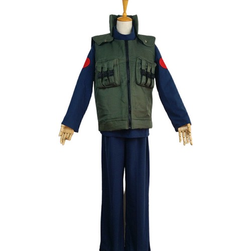 Herren Anime Naruto Hatake Kakashi Cosplay Kostüm Weste Outfit Karneval Party DE - Bild 10 von 24
