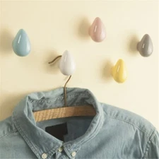 Ceramic Hooks  Wall Hook Colorful Raindrop Wall Hook  Wall Mounted