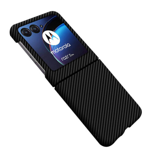 Cubierta dura resistente con textura de fibra de carbono a prueba de golpes para Motorola Razr+/Razr 2024 - Imagen 7 de 18