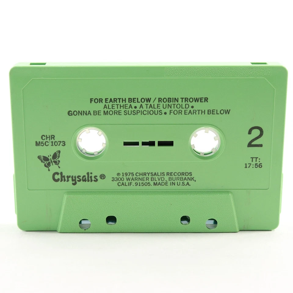 For Earth Below by Robin Trower (Cassette Tape, 1975, Chrysalis) Slide Case RARE Foto 4 de 4