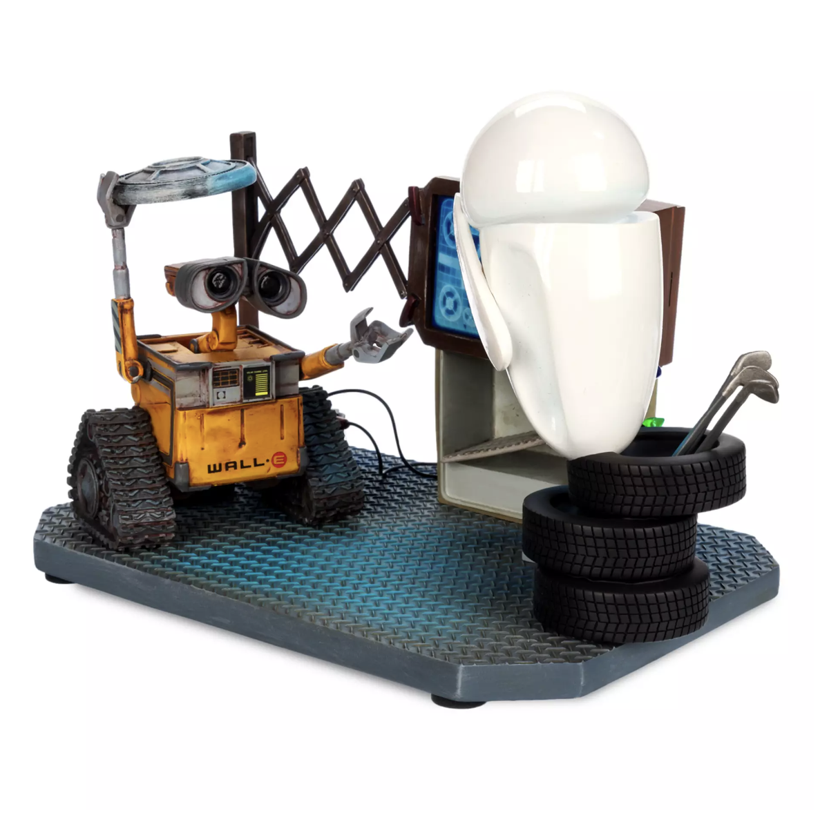 Disney Parks Pixar Wall-e and Eve Light-Up Figure Statue Figurine