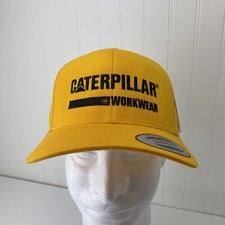 CAT Hat Diesel Yellow 6 Panel Snapback Black Embroidered ?CATERPILLAR  WORKWEAR?