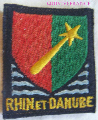IN31000 - 1St Army, RHINE And DANUBE, Shoulder Insignia On Navy Blue Background