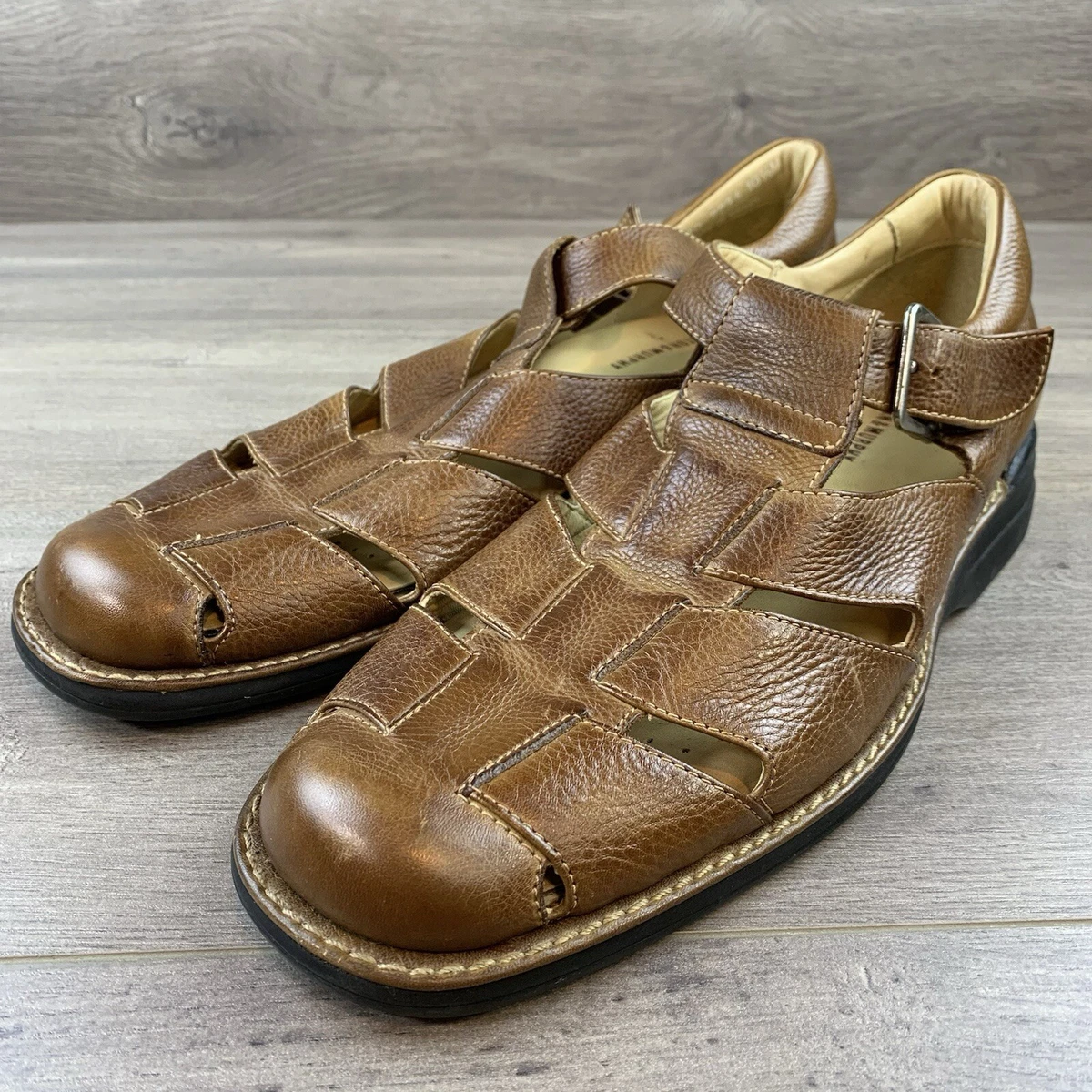 Men\'s Johnston & Murphy Brown Leather Sandals Size 10 Johnston & Murphy Brown Sandals for Men | Mercari main image 2