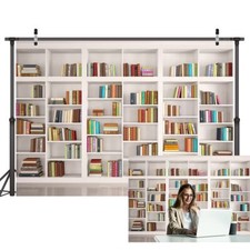 Bookshelf Backdrop Retro Office Library Photography Backdrops Photo Props