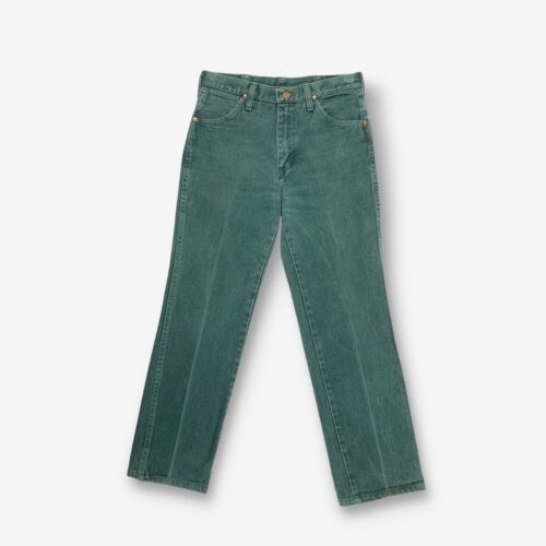Vintage Wrangler Straight Leg Boyfriend Fit Jeans Green W29 L28 - Picture 1 of 3