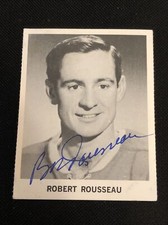 BOBBY ROUSSEAU 1965-66 COCA COLA SIGNED AUTOGRAPHED CARD MONTREAL CANADIENS