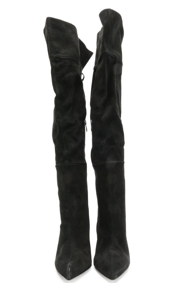 Botas altas chinas de gamuza Kristin Cavallari de lavandería negras talla 8,5 Foto 3 de 4