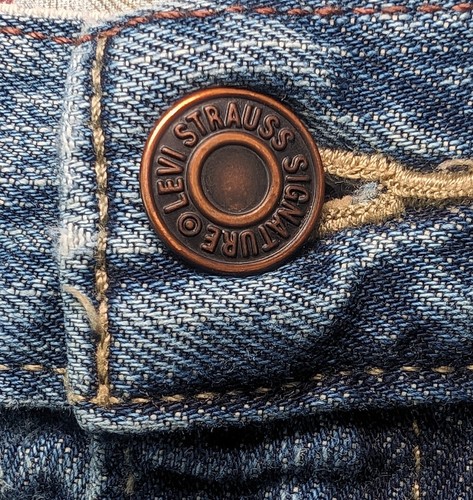 Levi Strauss Signature Men's 44X32 Straight Leg Blue Jeans - Picture 6 of 12