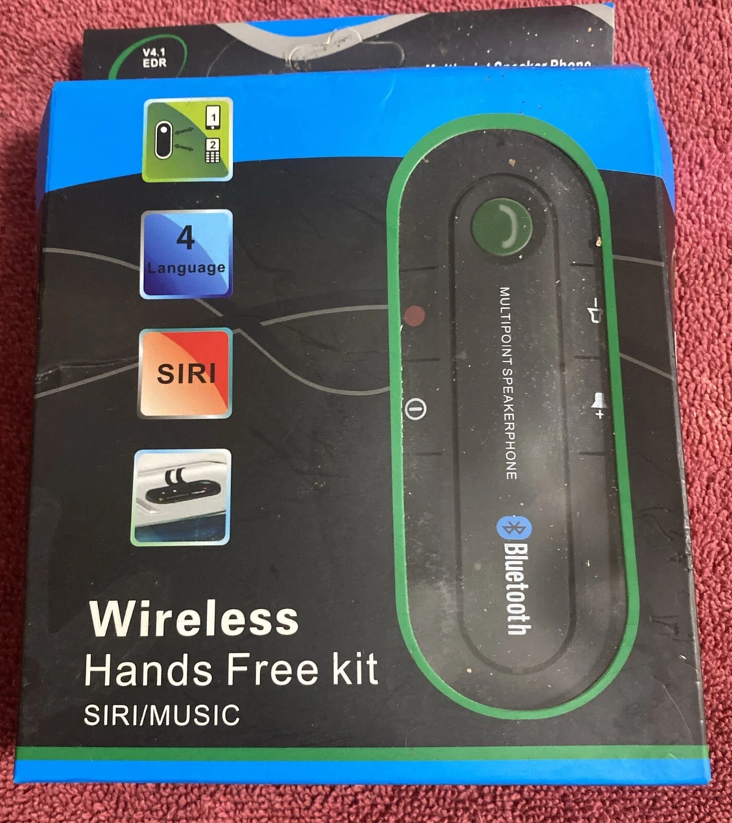 Altoparlante Vivavoce Bluetooth Per Auto – Doppia Connessione, Sensore Di Vibrazione, Fino A 10m, Con Clip Parasole E Controllo Chiamate