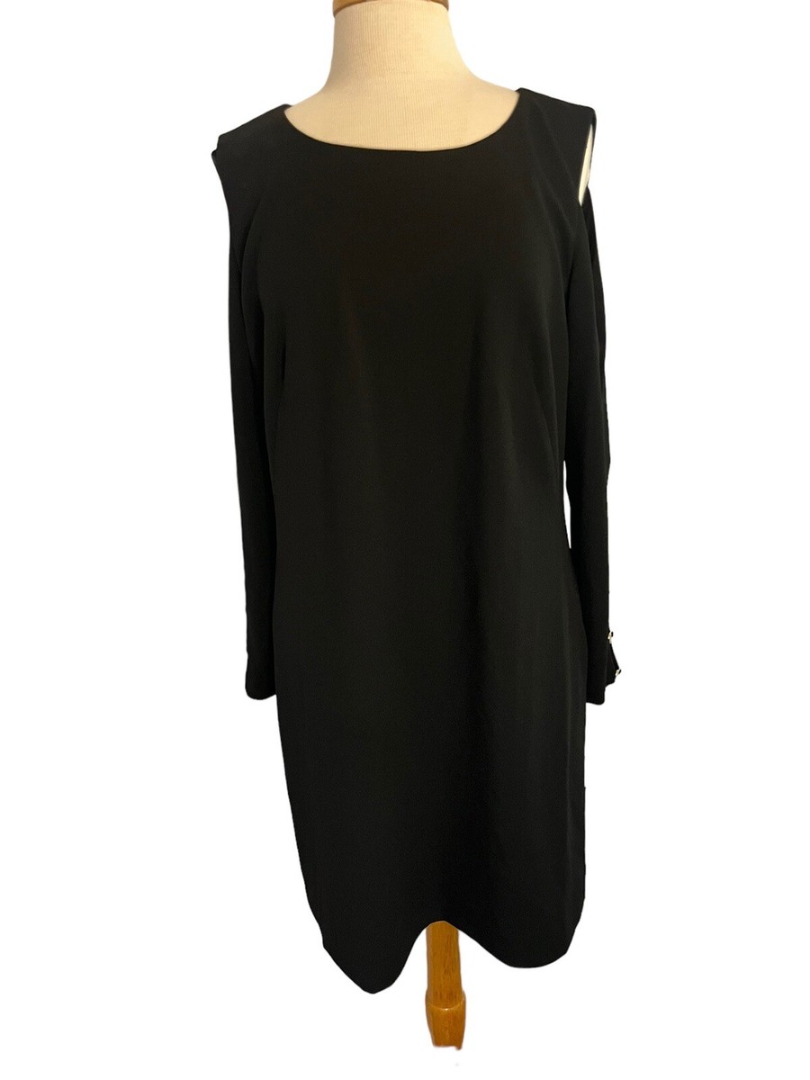 Womens DKNY Dress black Long Sleeve w Cut Outs Size 12 NWT Womens DKNY Dress black Long Sleeve w Cut Outs Size 12 NWT