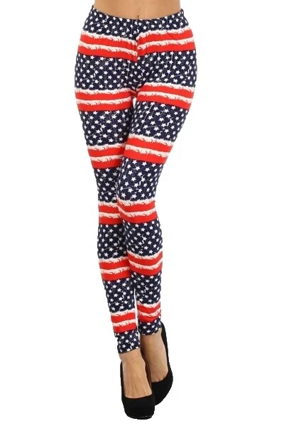 Polyester Summer Striped Leggings for Women