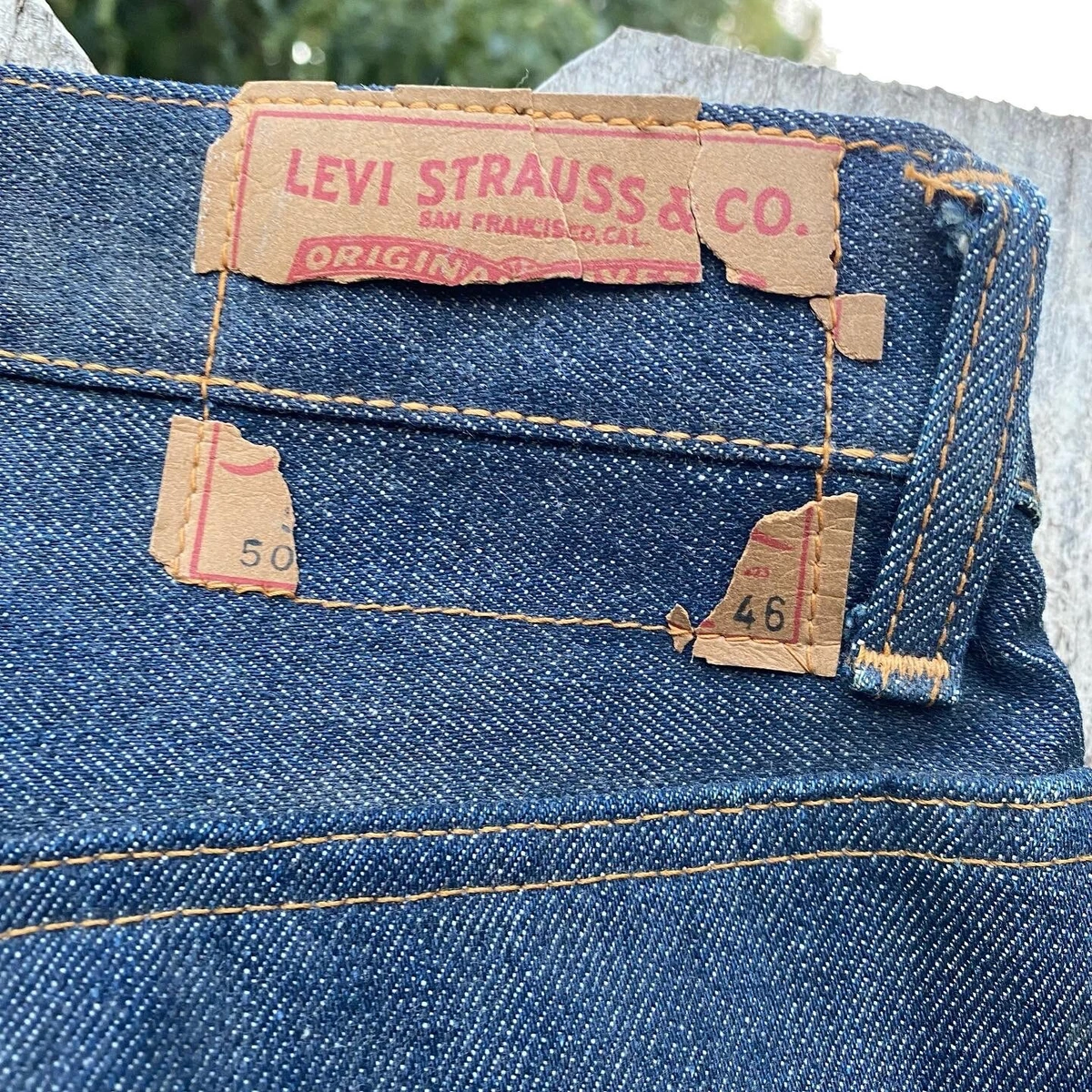 Deadstock Mint 1960 Big E Levis 501xx Store Display Huge 76x48 Original  Vintage