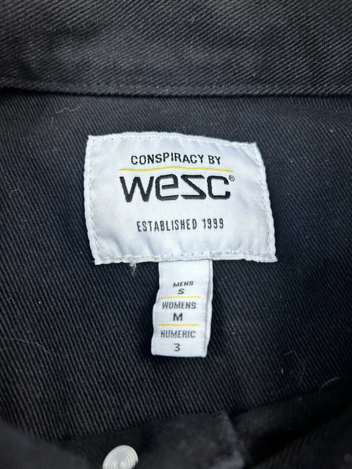 WESC Trucker Black Denim Jacket  Mens Medium Pristine - Image 2 of 4