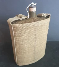 WW2 British Army Water Bottle with '37 Pattern Webbing Cover - Dated 1943