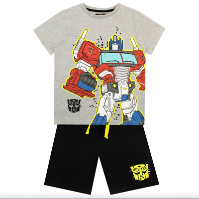 TRANSFORMERS OPTIMUS PRIME T-SHIRT SHORTS SET GRÖSSE 12 10-11 JAHRE CHARAKTER