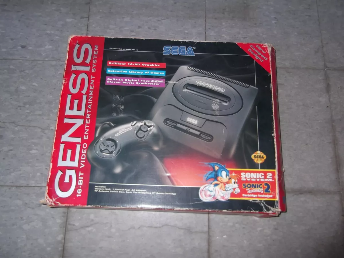  Sega Genesis 2 Console Sonic the Hedgehog 2 Bundle Pack : Video  Games