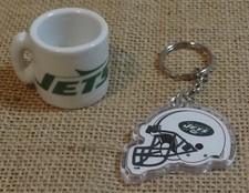 NFL Gift Set New York Jets Mini Mug and Key Chain Super Fan Lot 