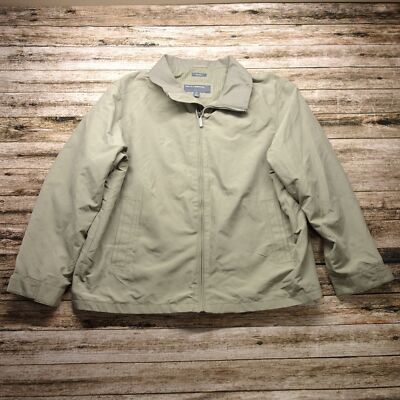 Perry Ellis Portfolio Men's Size XXL Tan Microfiber Lightweight Jacket 