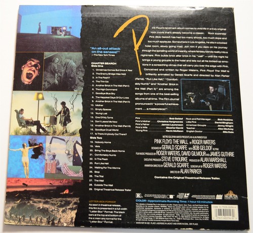 Pink Floyd The Wall Laser Disc MGM ML 102214 - Picture 2 of 2