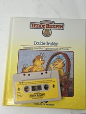 TEDDY RUXPIN BOOK/TAPE TEDDY RUXPIN WORKS WORLDS OF WONDER DOUBLE GRUBBY