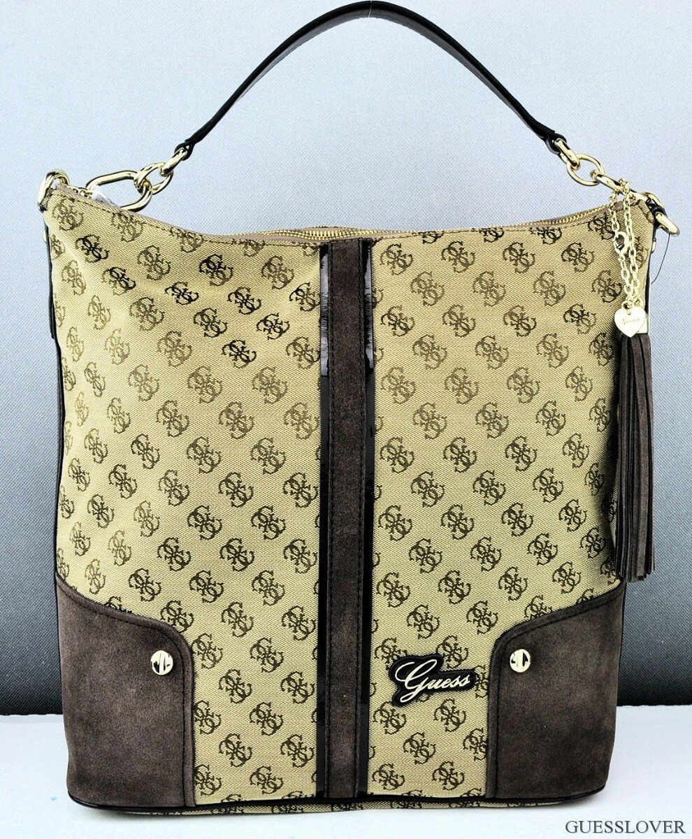 Guess Ladies Handbag FAST SHIPPING! Satchel Tote New Bag Coffee Poway Authentic