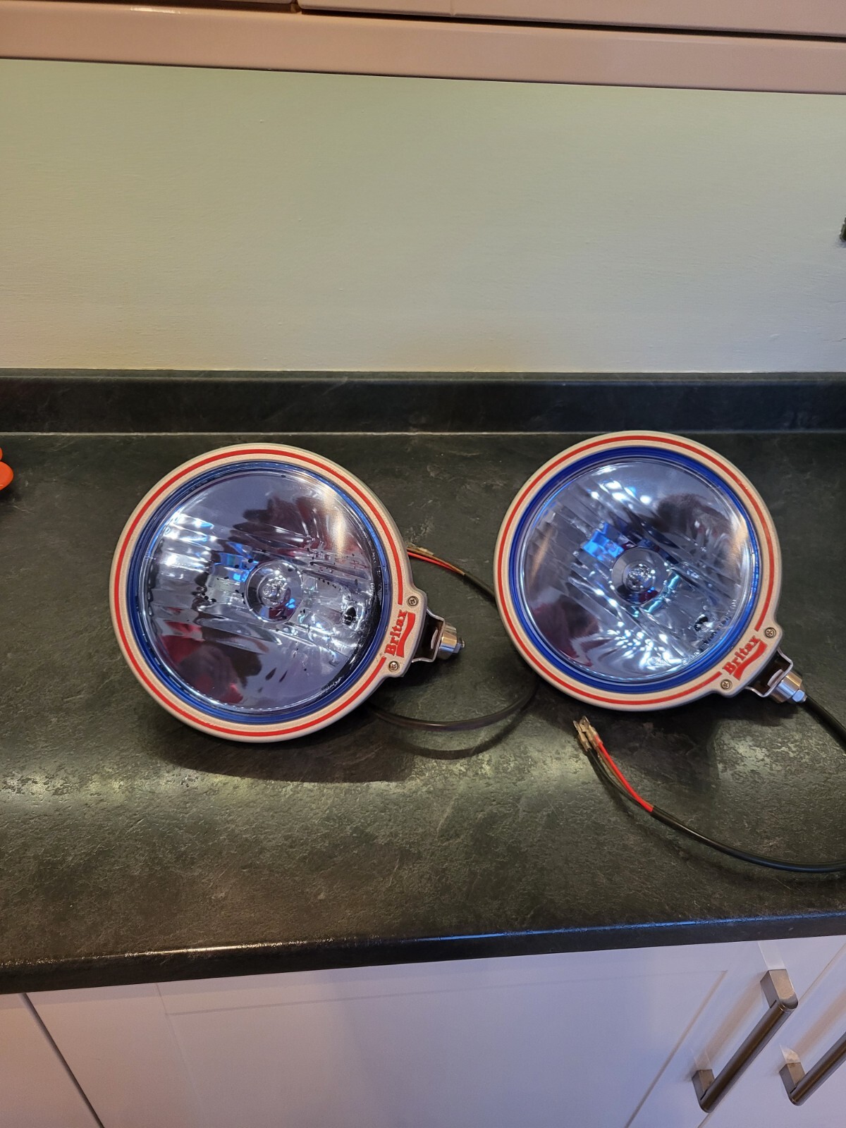 Pair of Britax 9" driving lights/lamps blue tint lens 12/24V offroad/truck/4x4 eBay