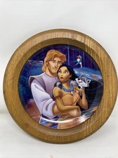 Wooden And Glass Disney Pocahontas Display Plate Tripar International