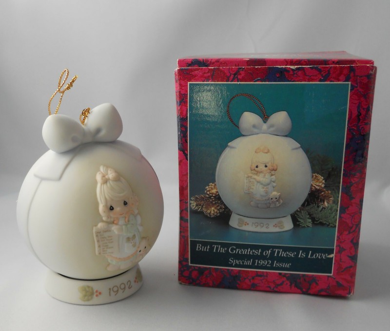 Precious Moment BUT GREATEST IS LOVE 1992 Annual Christmas Ball Ornament Coaster