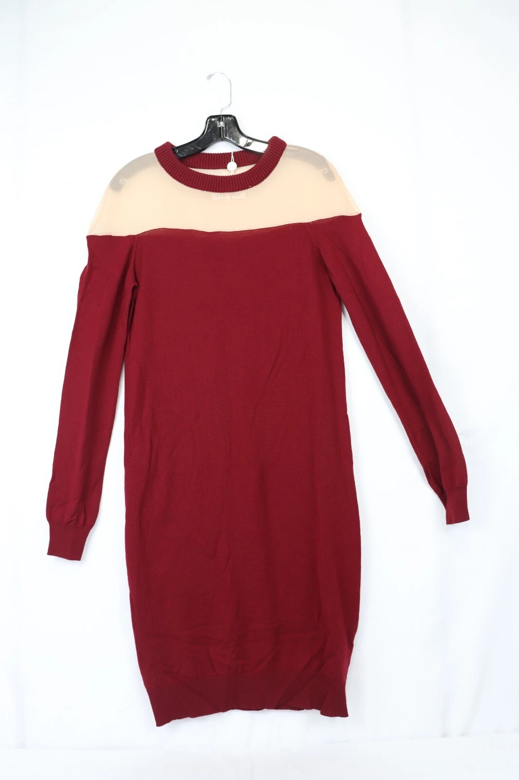 Maison Margiela o1rshd10124 Camicia lunga donna abito in Borgogna Nuova con etichette M