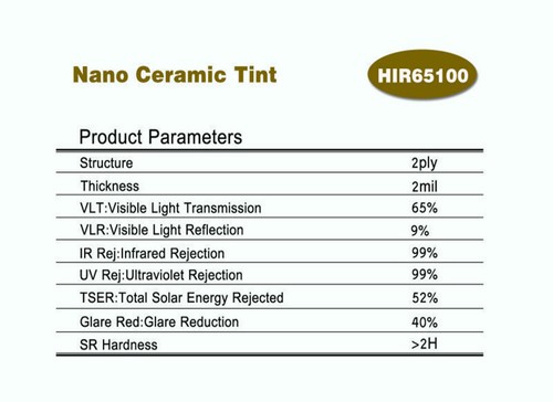 VLT65% Light Blue Car Window Tint 99%UV proof Solar Tint Nano Ceramic 50cmx3m - Picture 9 of 12