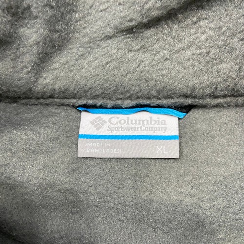 COLUMBIA SPORTSWEAR Full Zip Up Mock Neck Grey Fleece Vest Men's Size XL - Picture 6 of 7