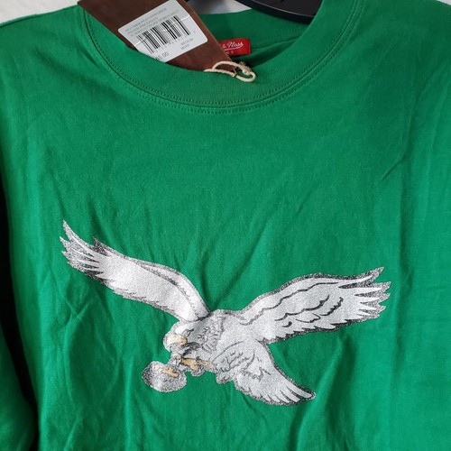 Philadelphia Eagles Shirt Women Medium Long Sleeve Crop Glitter Mitchell & Ness - Picture 5 of 13