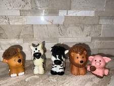 LOT of 5 Fisher Price Little People Animals Lion Zebra Pig