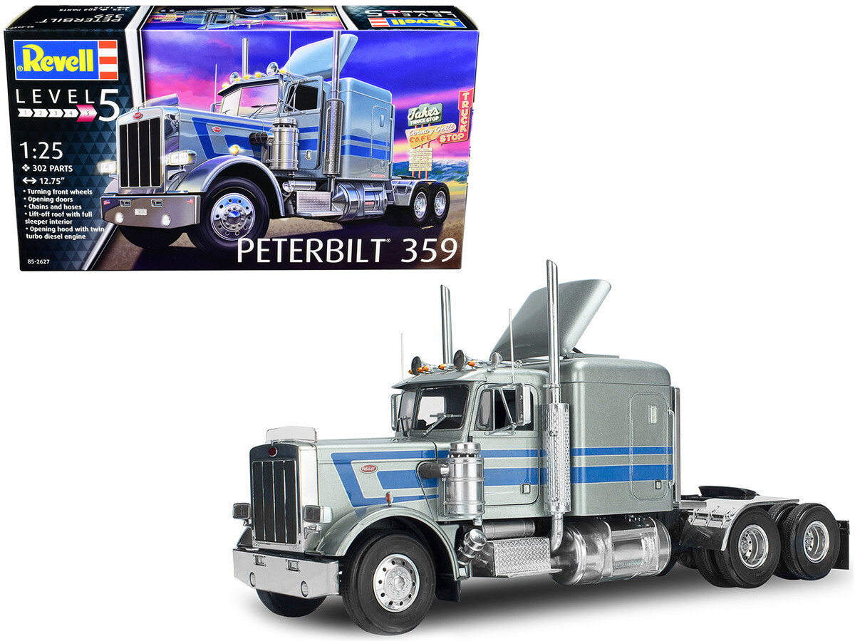 Revell peterbilt 1/25 箱にダメージあり Revell Level 5 Model Kit Peterbilt 359 Truck Tractor 1/25
