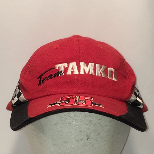 red and white dad hat