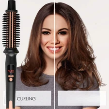 1Inch Curling Iron,Ceramic StoneIonicCurling Iron,Anti-Hot Bristles,Dual Voltage